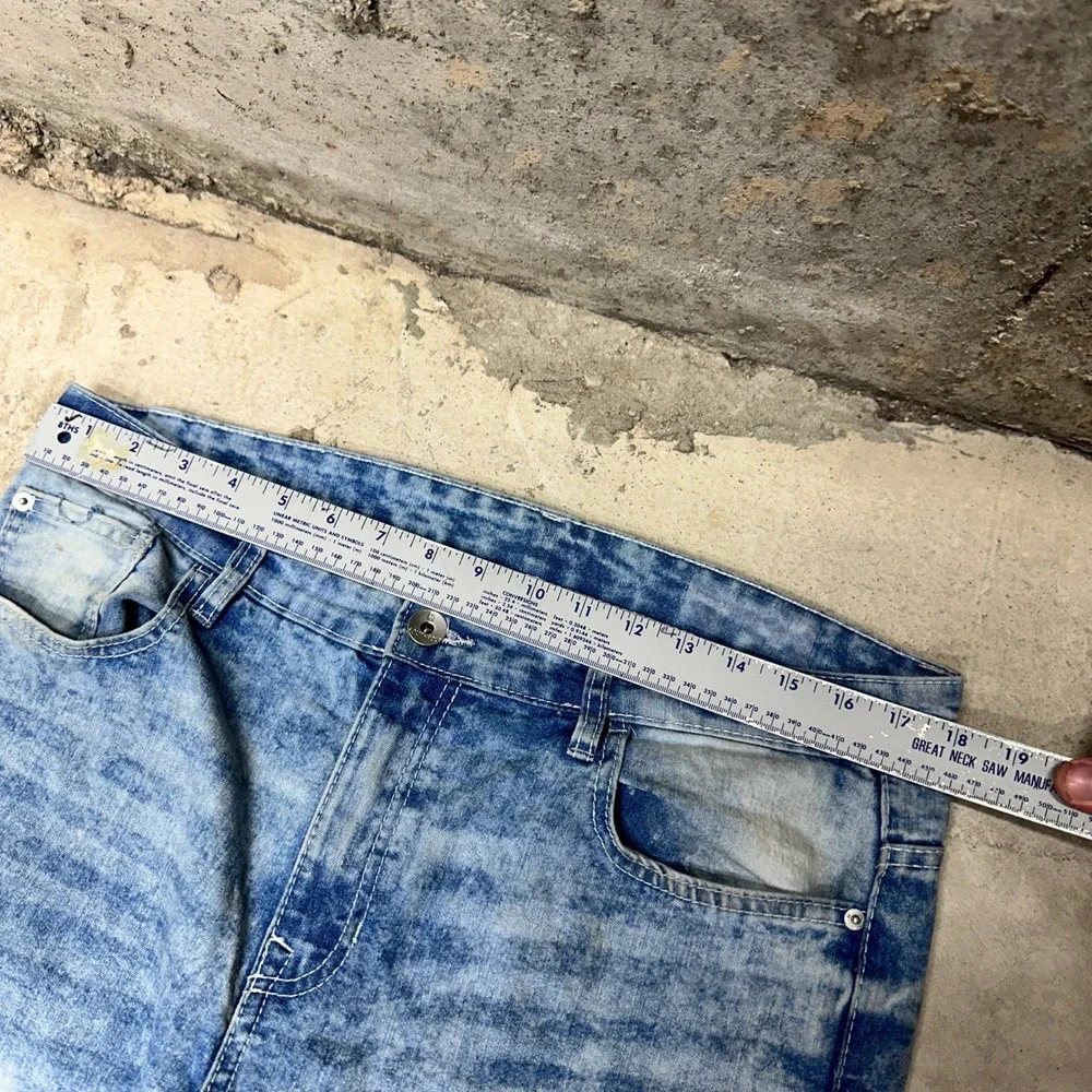 Southpole Mens Jeans Acid Wash‎ Blue Slim Fit Stretch Denim Pants Size 32x32